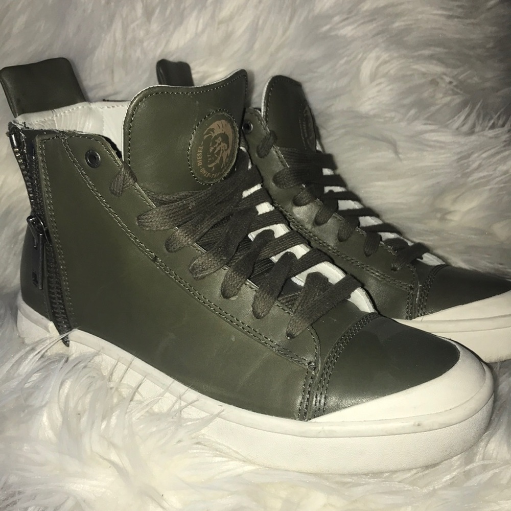 Diesel Men's SNentish Zip High-Top Sneakers SIZE 9